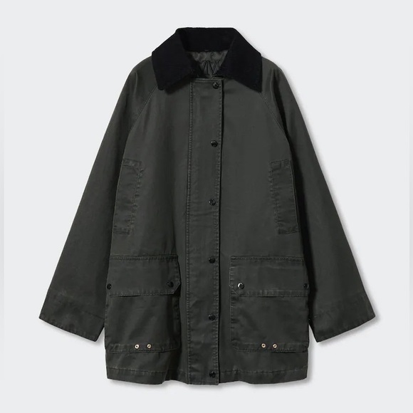 Mango Jackets & Blazers - Mango waxed effect parka L